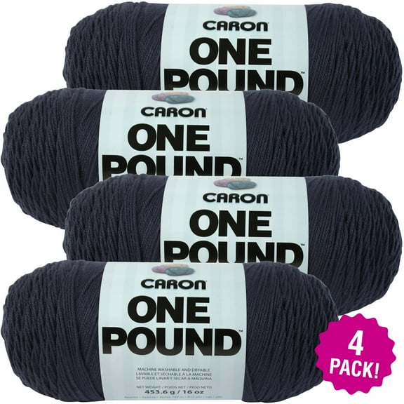 Caron One Pound Yarn - Cape Cod Blue, Multipack of 4