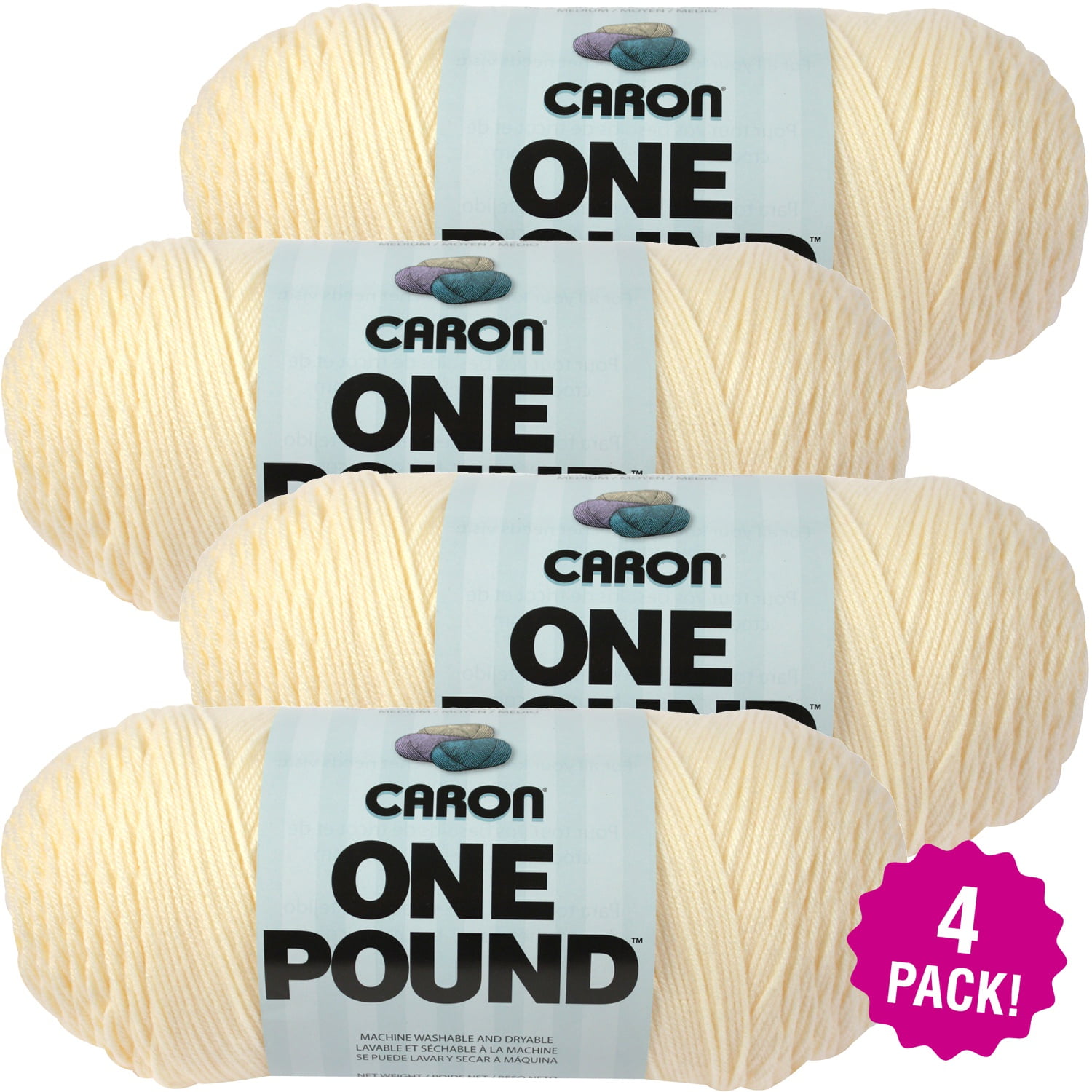 Caron One Pound Solids Yarn, 16oz, Gauge 4 Medium, 100% Acrylic - Pale  Green- For Crochet, Knitting & Crafting ( 1 Piece )