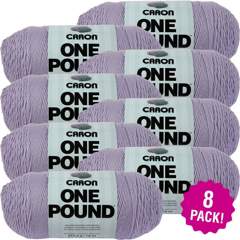 Caron One Pound Yarn - Lilac, Multipack of 8