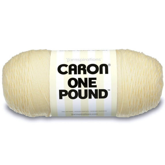 Caron® One Pound™ #4 Medium Acrylic Yarn, Cream 16oz/454g, 812 Yards