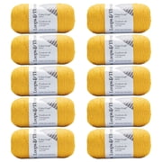 Loops & Threads Caron One Pound Yarn - Solid Color Yarn for Knitting, Crochet, Weaving, Arts & Crafts - Sunny, Bulk 10 Pack