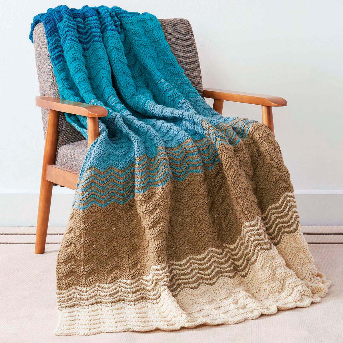 Caron® Seaside Sunset Blanket Knit Kit 