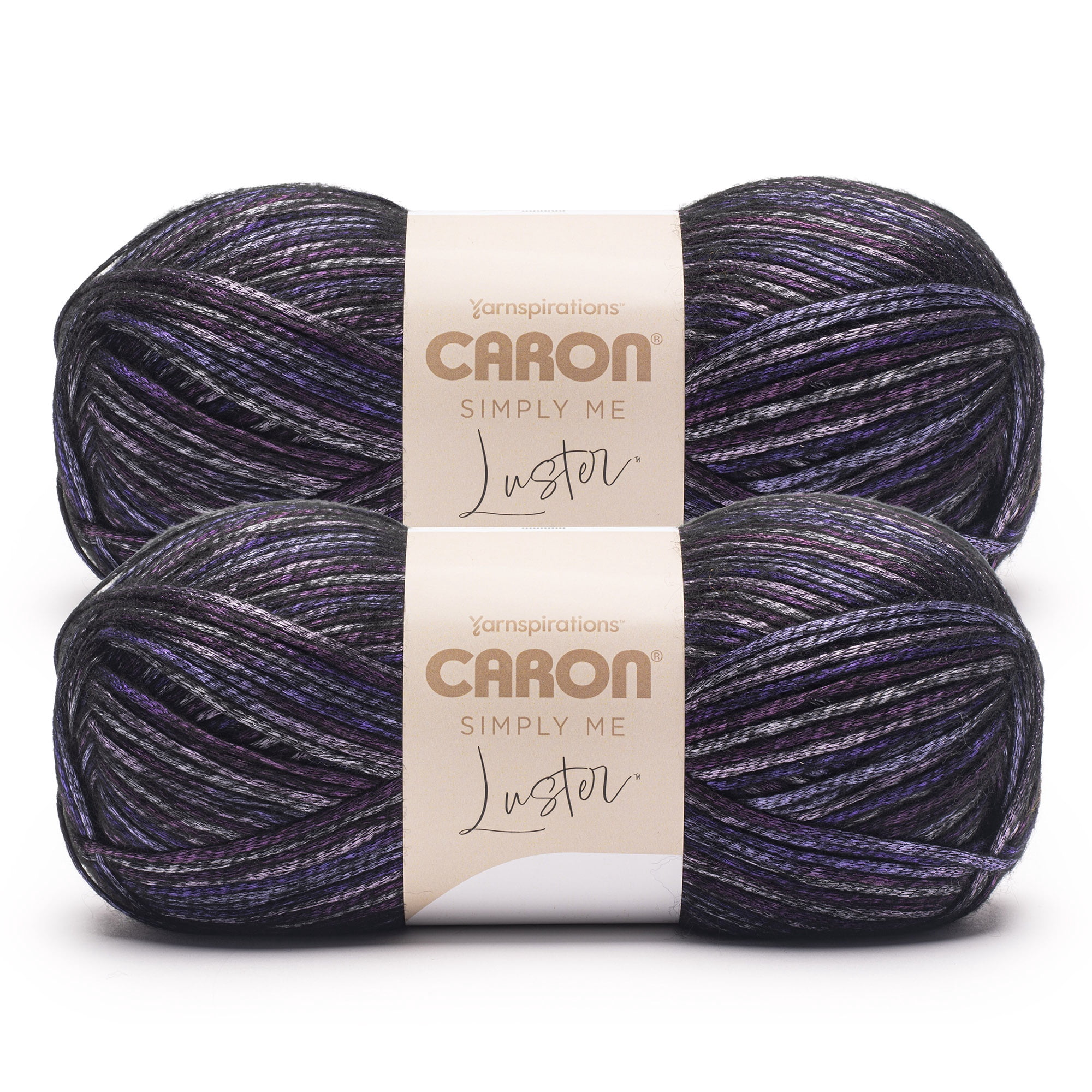 Caron® Simply Me Luster™ #4 Worsted (Medium) Blend Yarn, Amethyst 6oz/170g 360 Yards (2 Pack)