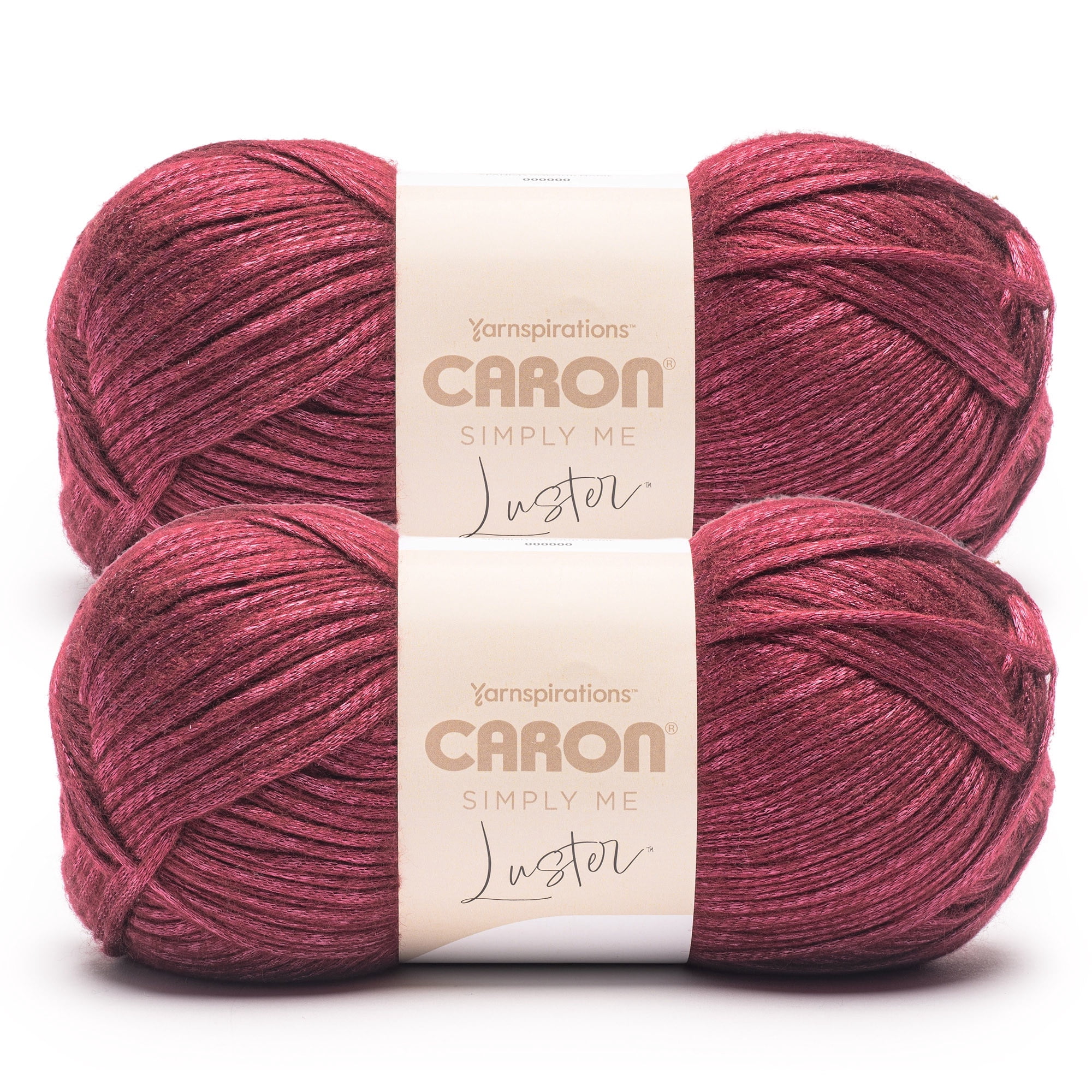 Caron® Simply Me Luster™ #4 Worsted (Medium) Blend Yarn, Claret 6oz/170g 360 Yards (2 Pack)
