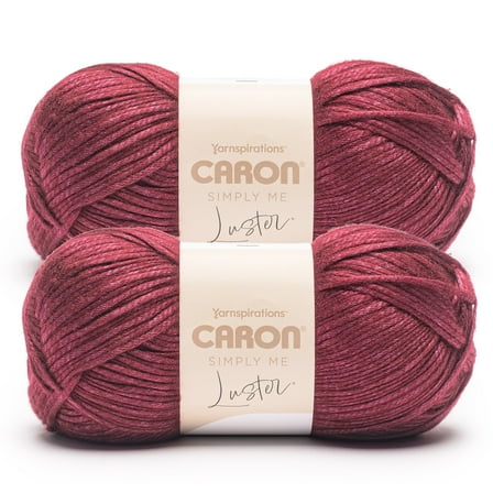 Caron® Simply Me Luster™ #4 Worsted (Medium) Blend Yarn, Claret 6oz/170g 360 Yards (2 Pack)
