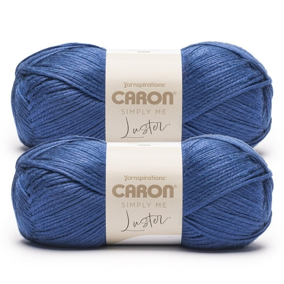 Caron® Simply Me Luster™ #4 Worsted (Medium) Blend Yarn, Electric Blue 6oz/170g 360 Yards (2 Pack)