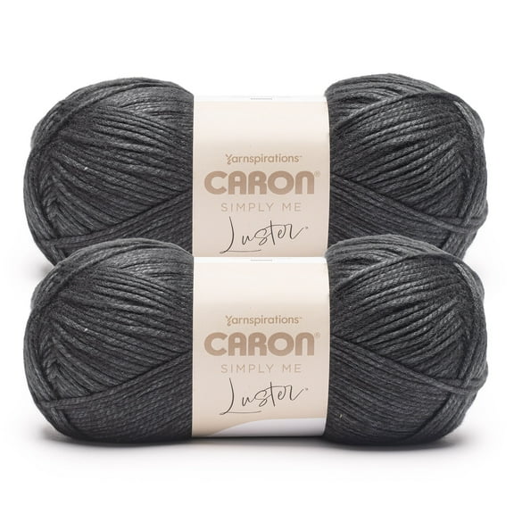 Caron® Simply Me Luster™ #4 Worsted (Medium) Blend Yarn, Obsidian 6oz/170g 360 Yards (2 Pack)