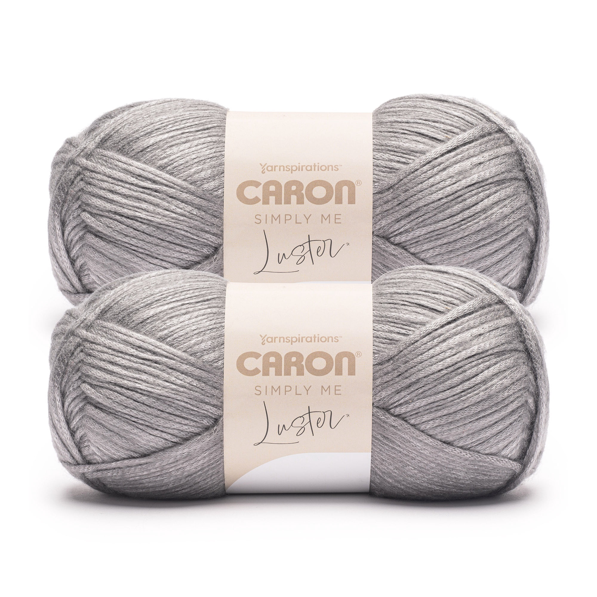 Caron® Simply Me Luster™ #4 Worsted (Medium) Blend Yarn, Pewter 6oz/170g 360 Yards (2 Pack)