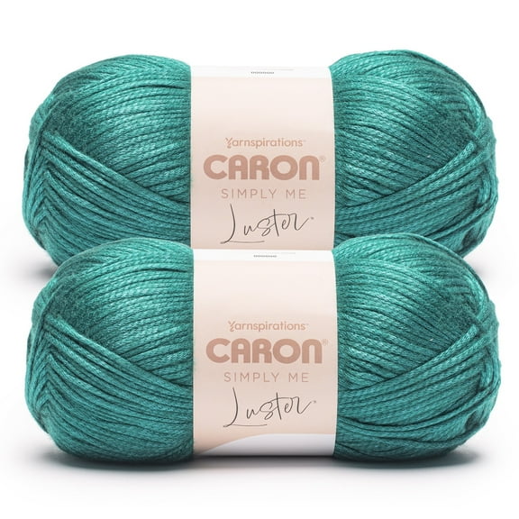 Caron® Simply Me Luster™ #4 Worsted (Medium) Blend Yarn, Teal Jade 6oz/170g 360 Yards (2 Pack)