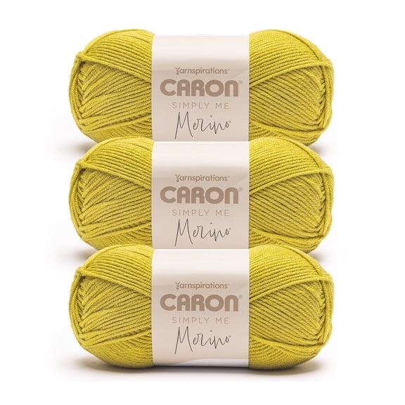Caron® Simply Me Merino™ #3 DK (Light) Blend Yarn, Autumn Gold 3.5oz/100g 215 Yards (3 Pack)