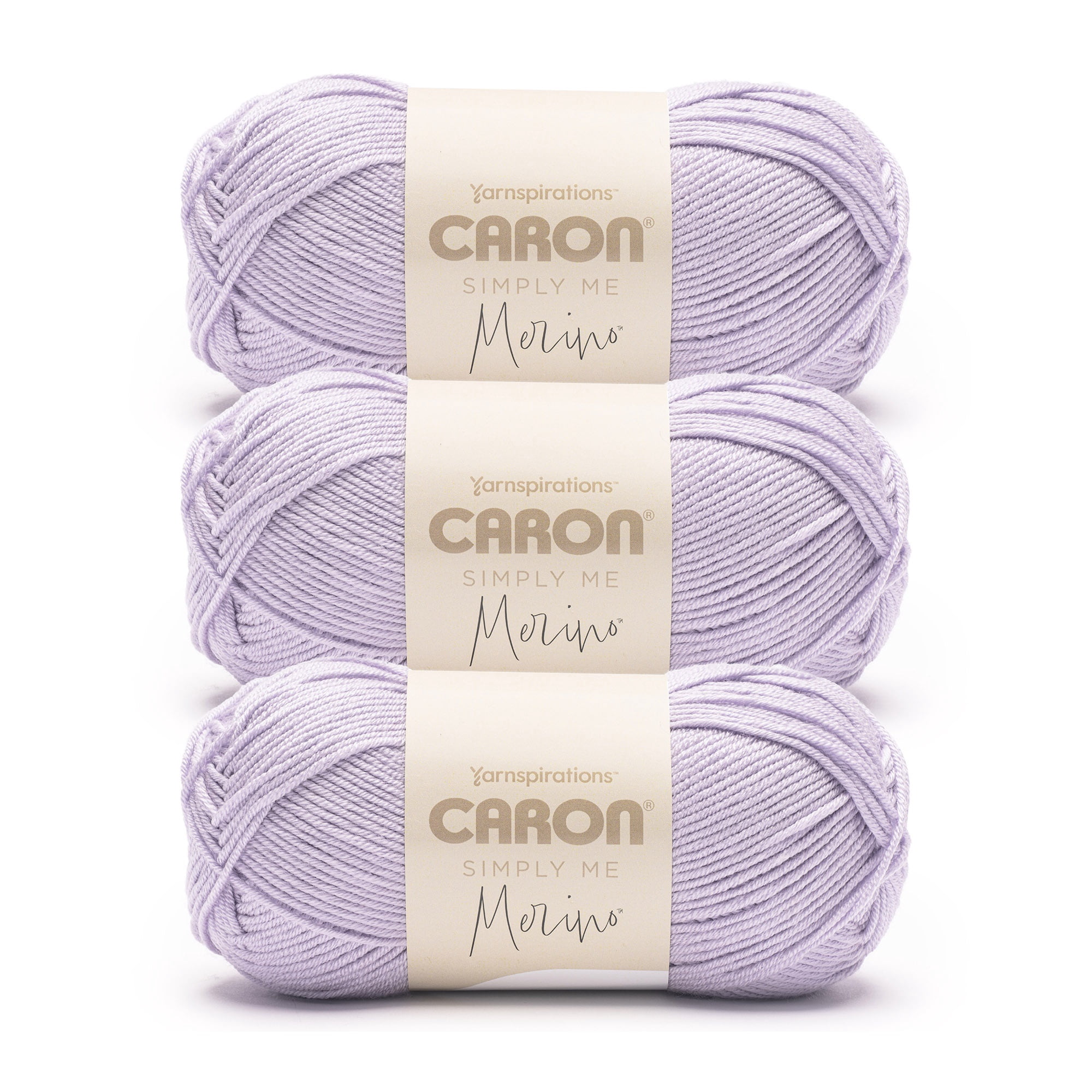 Caron® Simply Me Merino™ #3 DK (Light) Blend Yarn, Pale Wisteria 3.5oz/100g 215 Yards (3 Pack)