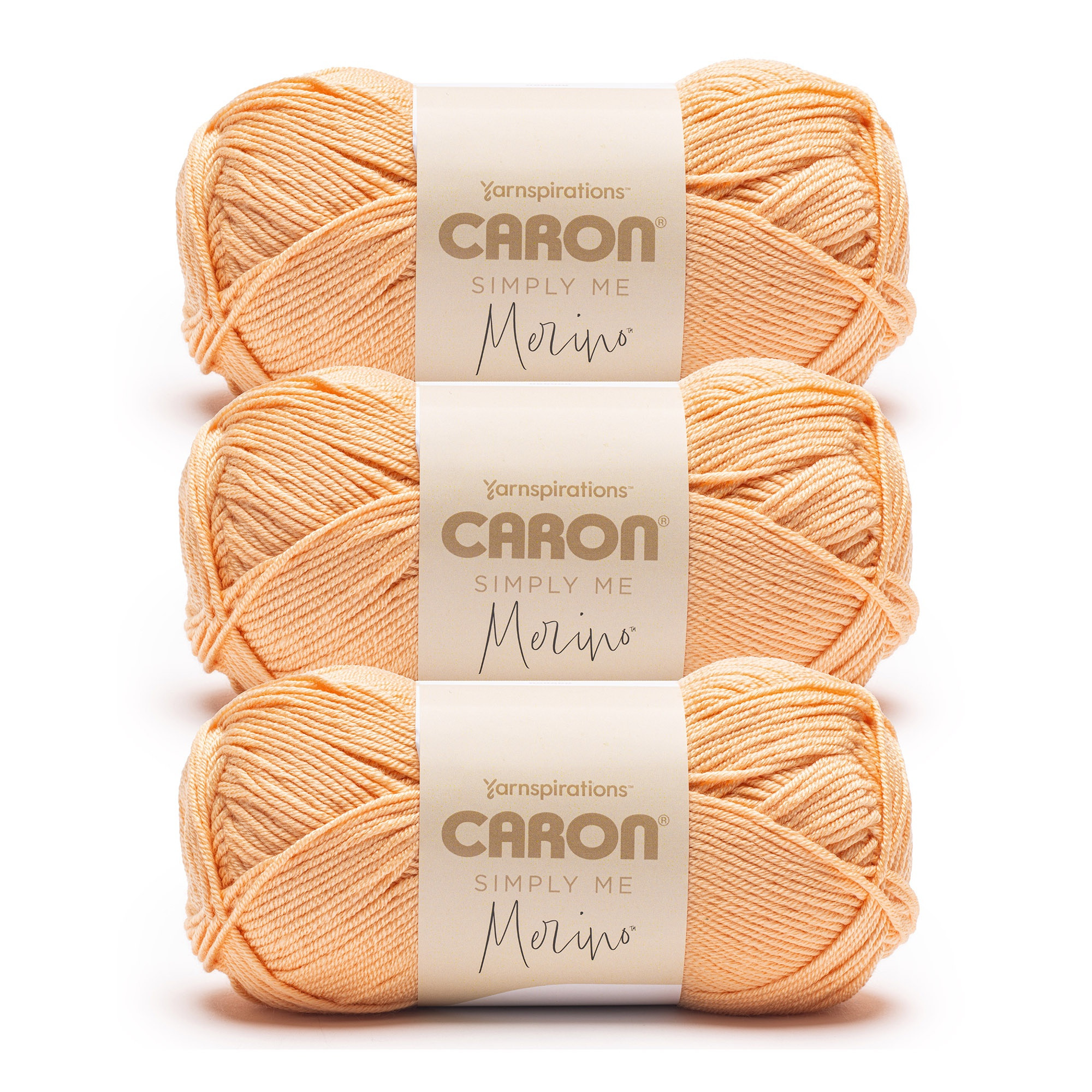 Caron® Simply Me Merino™ #3 DK (Light) Blend Yarn, Peach Earth 3.5oz/100g 215 Yards (3 Pack)