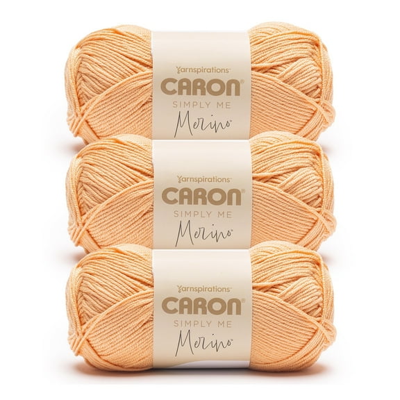 Caron® Simply Me Merino™ #3 DK (Light) Blend Yarn, Peach Earth 3.5oz/100g 215 Yards (3 Pack)