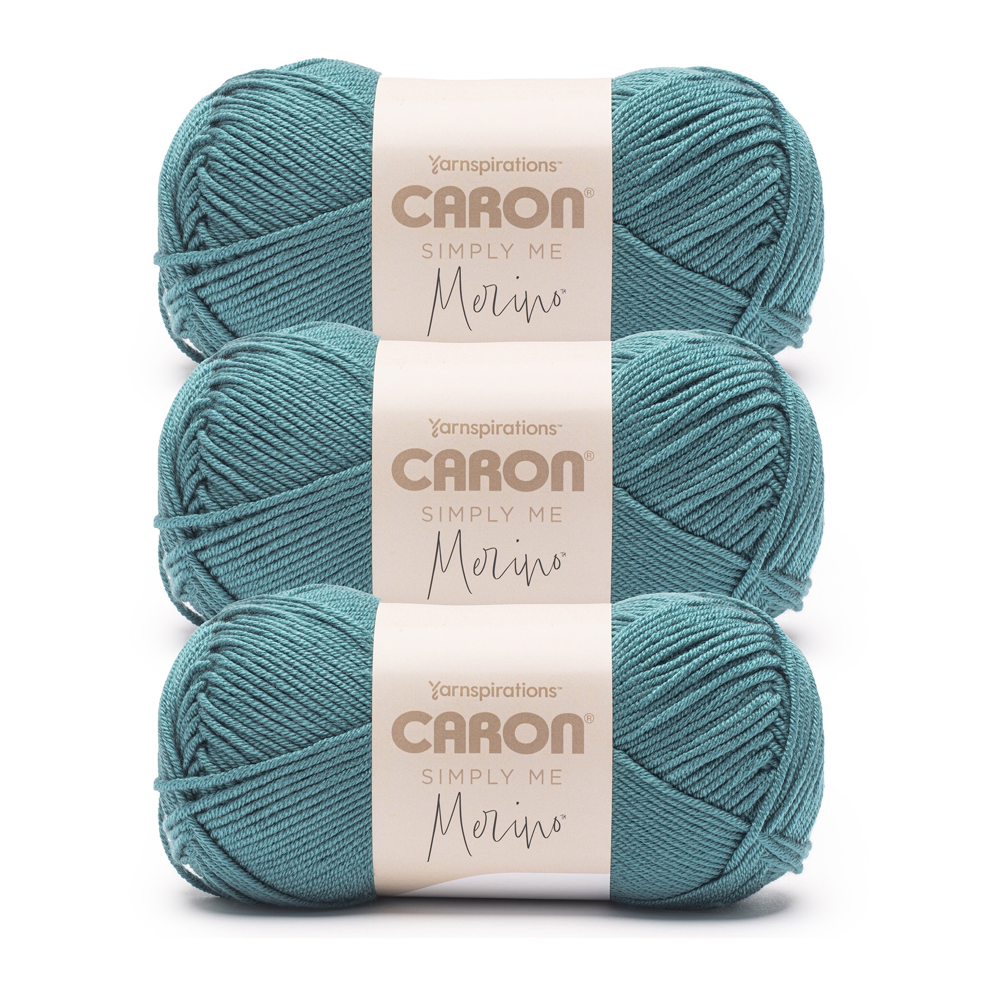 Caron® Simply Me Merino™ #3 DK (Light) Blend Yarn, Turquoise Sea 3.5oz/100g 215 Yards (3 Pack)