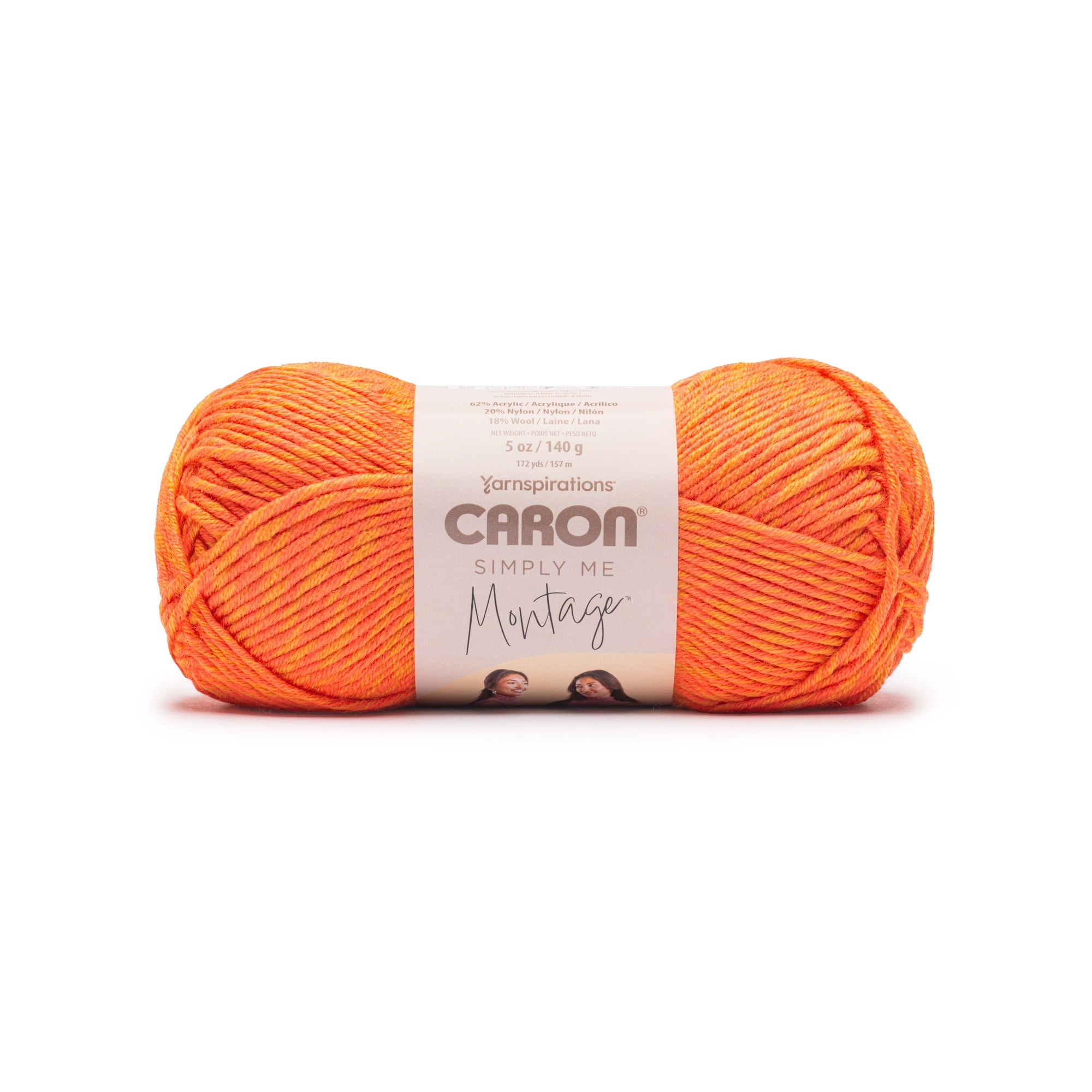 Caron® Simply Me Montage™ #5 Bulky Blend Yarn, Citrine 5oz/140g 172 Yards