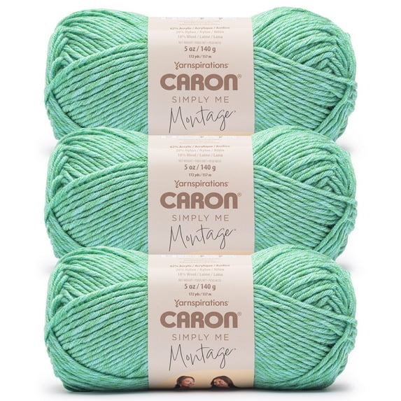 Caron® Simply Me Montage™ #5 Bulky Blend Yarn, Jasper 5oz/140g 172 Yards (3 Pack)