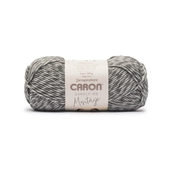 Caron® Simply Me Montage™ #5 Bulky Blend Yarn, Onyx 5oz/140g 172 Yards