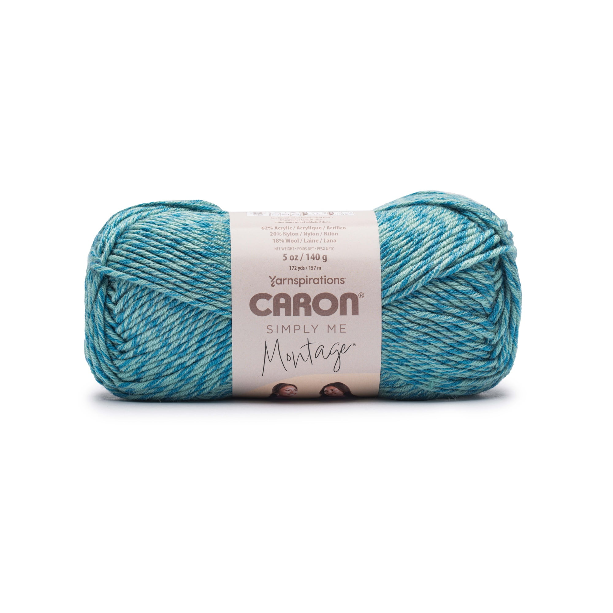 Caron® Simply Me Montage™ #5 Bulky Blend Yarn, Sapphire 5oz/140g 172 Yards