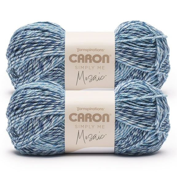 Caron® Simply Me Mosaic™ #5 Bulky Blend Yarn, High Tide 5oz/140g 173 Yards (2 Pack)