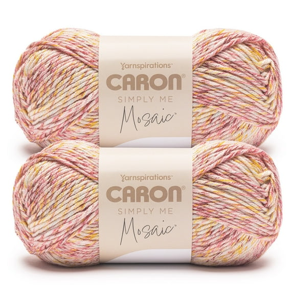 Caron® Simply Me Mosaic™ #5 Bulky Blend Yarn, Sunset 5oz/140g 173 Yards (2 Pack)