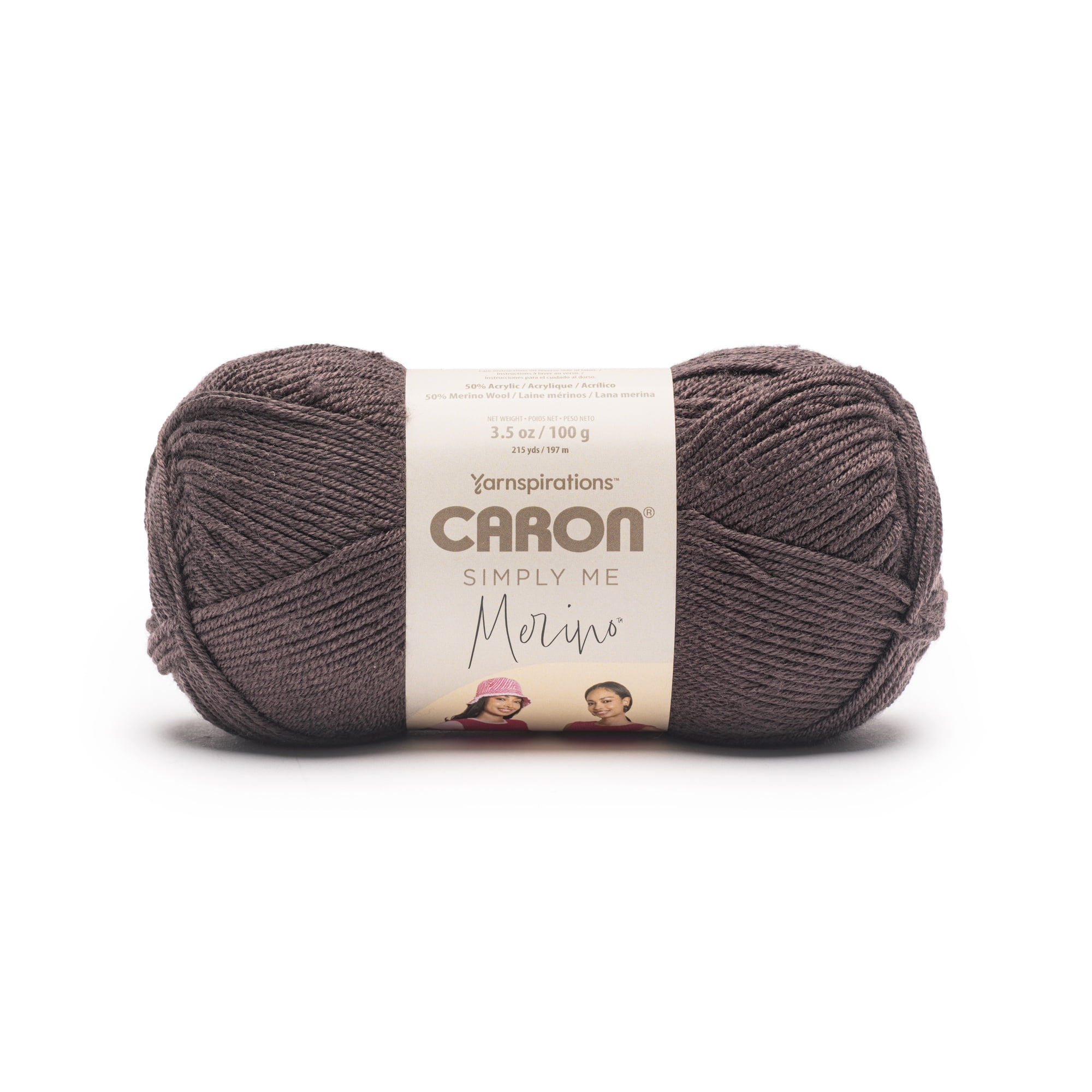 Cha-m！①Colemanコクーン3 Caron® Simply Me Merino™ #3 DK (Light) Blend Yarn, Cocoa Bean