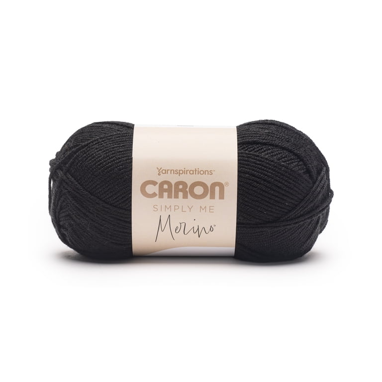 Caron® Simply Me Merino™ #3 DK (Light) Blend Yarn, Pitch Black 3.5