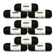 Caron  Simply Soft  #4 Medium Acrylic Yarn, Black 6oz/170g, 315 Yards 9 Pack