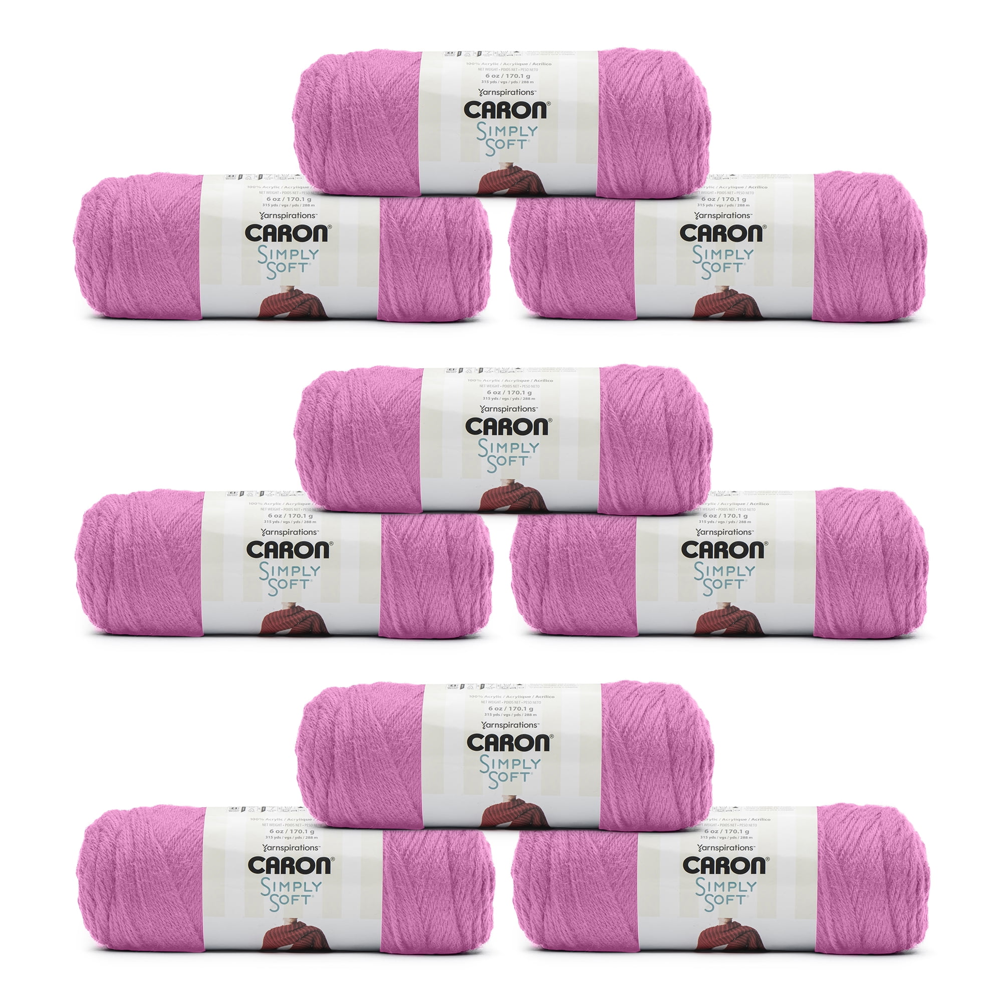 Caron® Simply Soft® #4 Medium Acrylic Yarn, Blackberry 6oz/170g, 315 Yards (9 Pack)