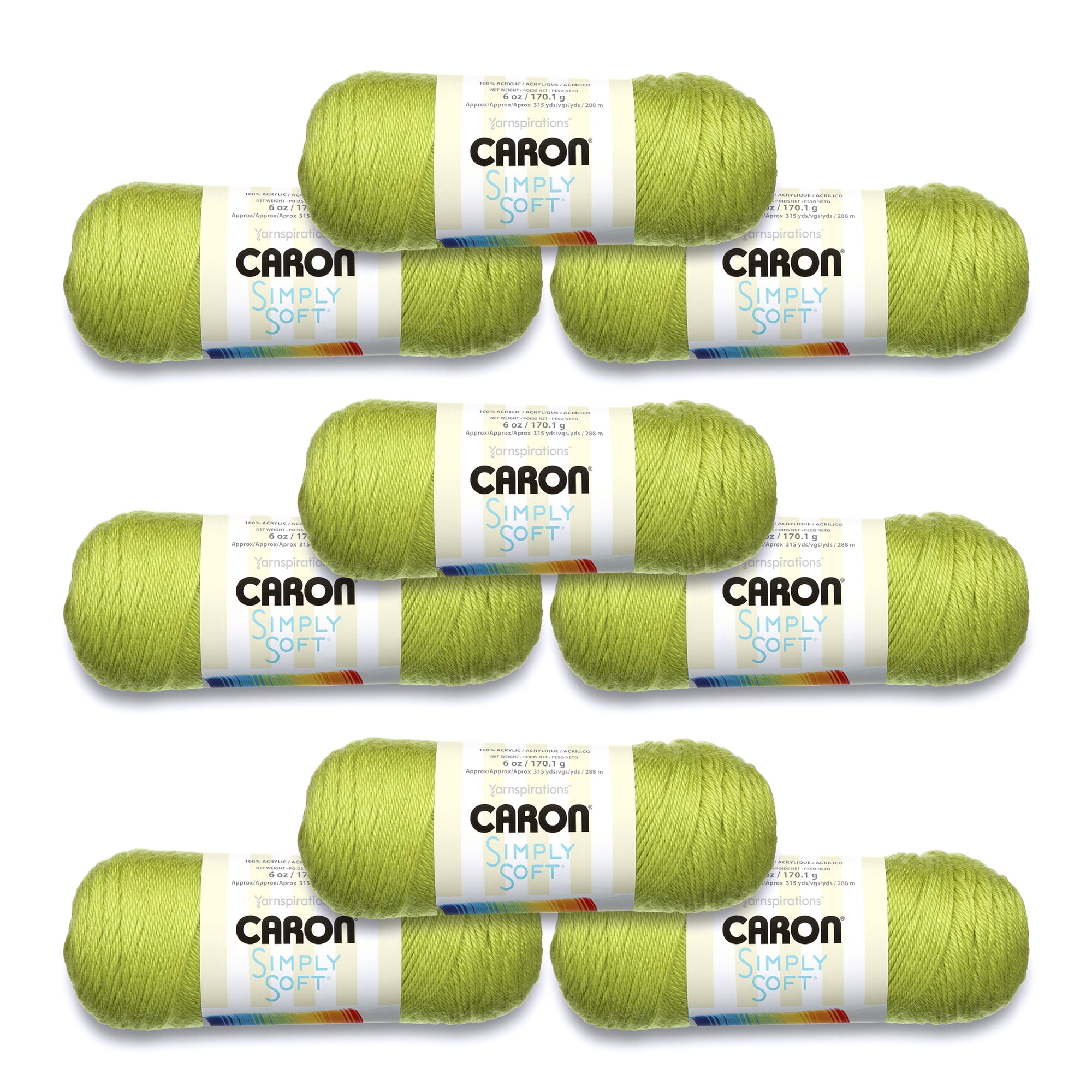 Caron® Simply Soft® #4 Medium Acrylic Yarn, Off White 6oz/170g, 315 Yards (9  Pack) 