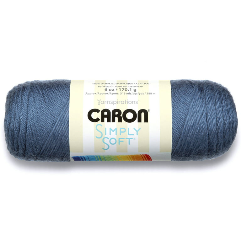 Caron Simply Soft #4 Medium Acrylic Yarn, Dark Country Blue 6oz/170g, 315 Yards (9 Pack), Size: Nine-Pack