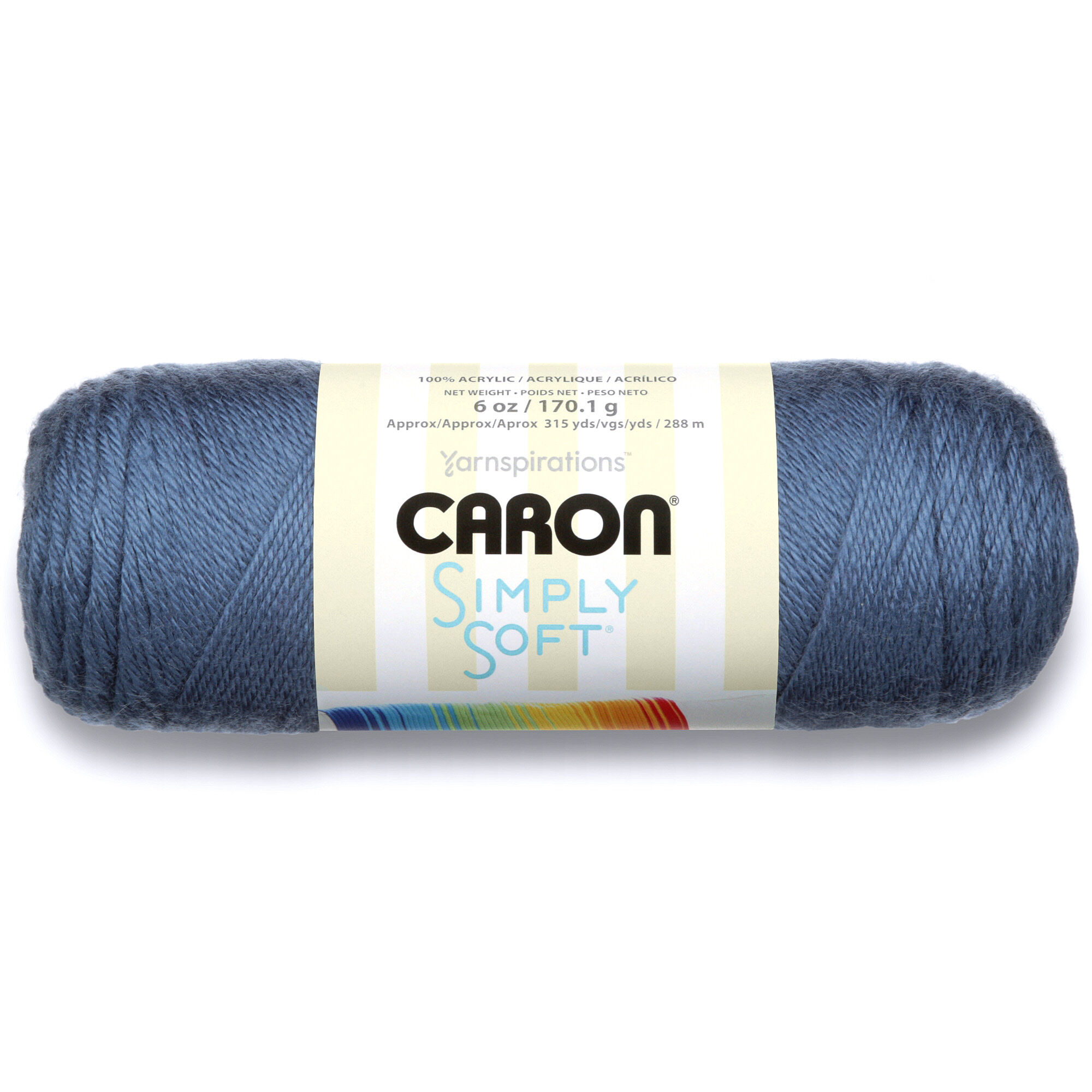 Caron Simply Soft 4 Medium Acrylic Yarn, Country Blue 6oz/170g, 315 Yards - image 1 of 16