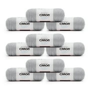 Caron  Simply Soft  #4 Medium Acrylic Yarn, Feathered Gray 6oz/170g, 315 Yards 9 Pack