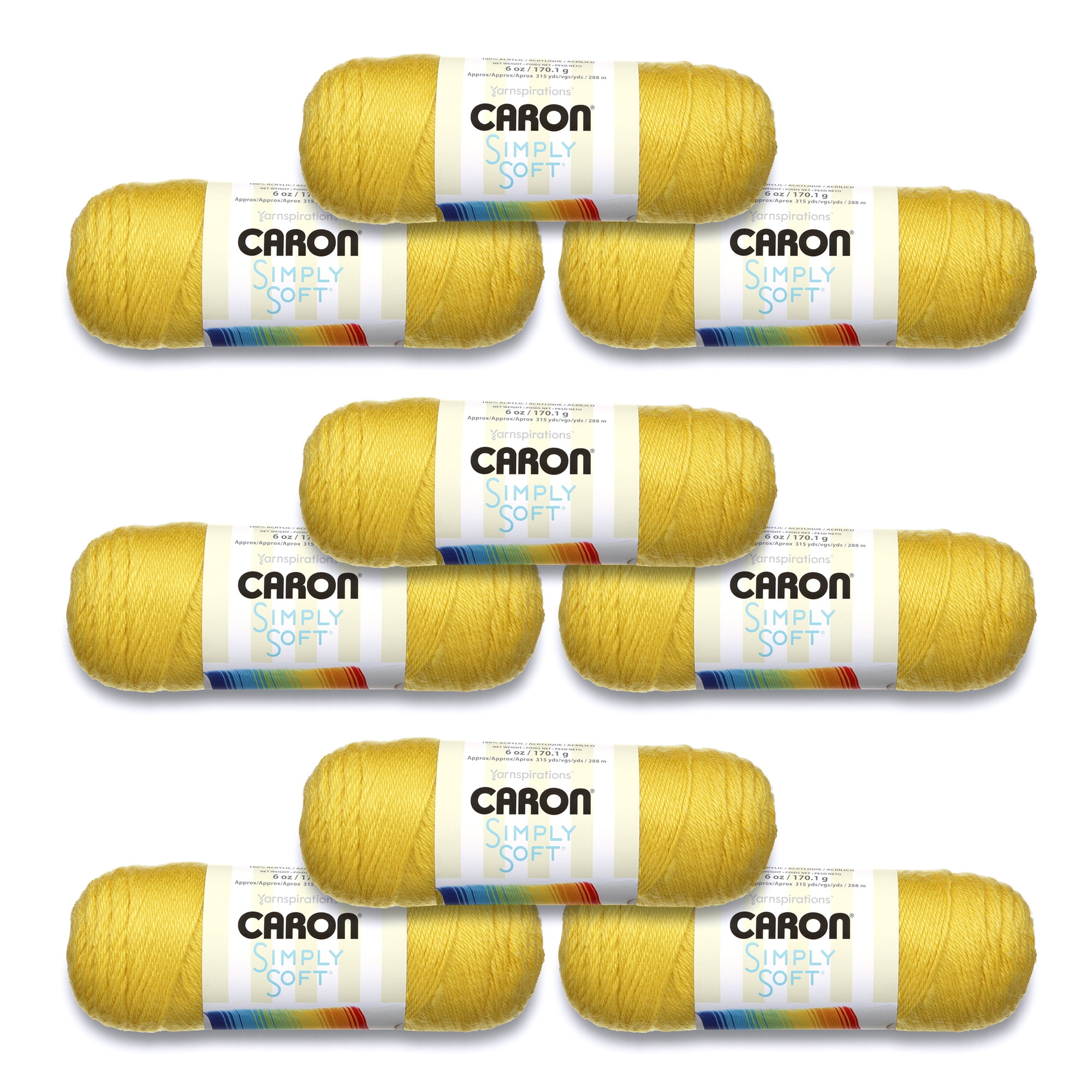 Caron® Simply Soft® #4 Medium Acrylic Yarn, Lemonade 6oz/170g, 315 Yards (9 Pack)