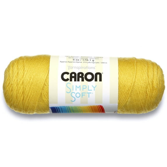 Caron® Simply Soft™ #4 Worsted (Medium) Acrylic Yarn, Lemonade 6oz/170.1g 315 Yards