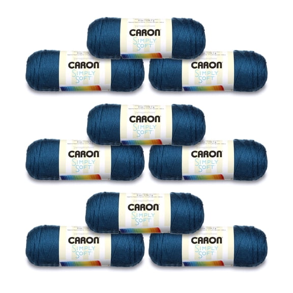 Caron® Simply Soft® #4 Medium Acrylic Yarn, Ocean 6oz/170g, 315 Yards (9 Pack)