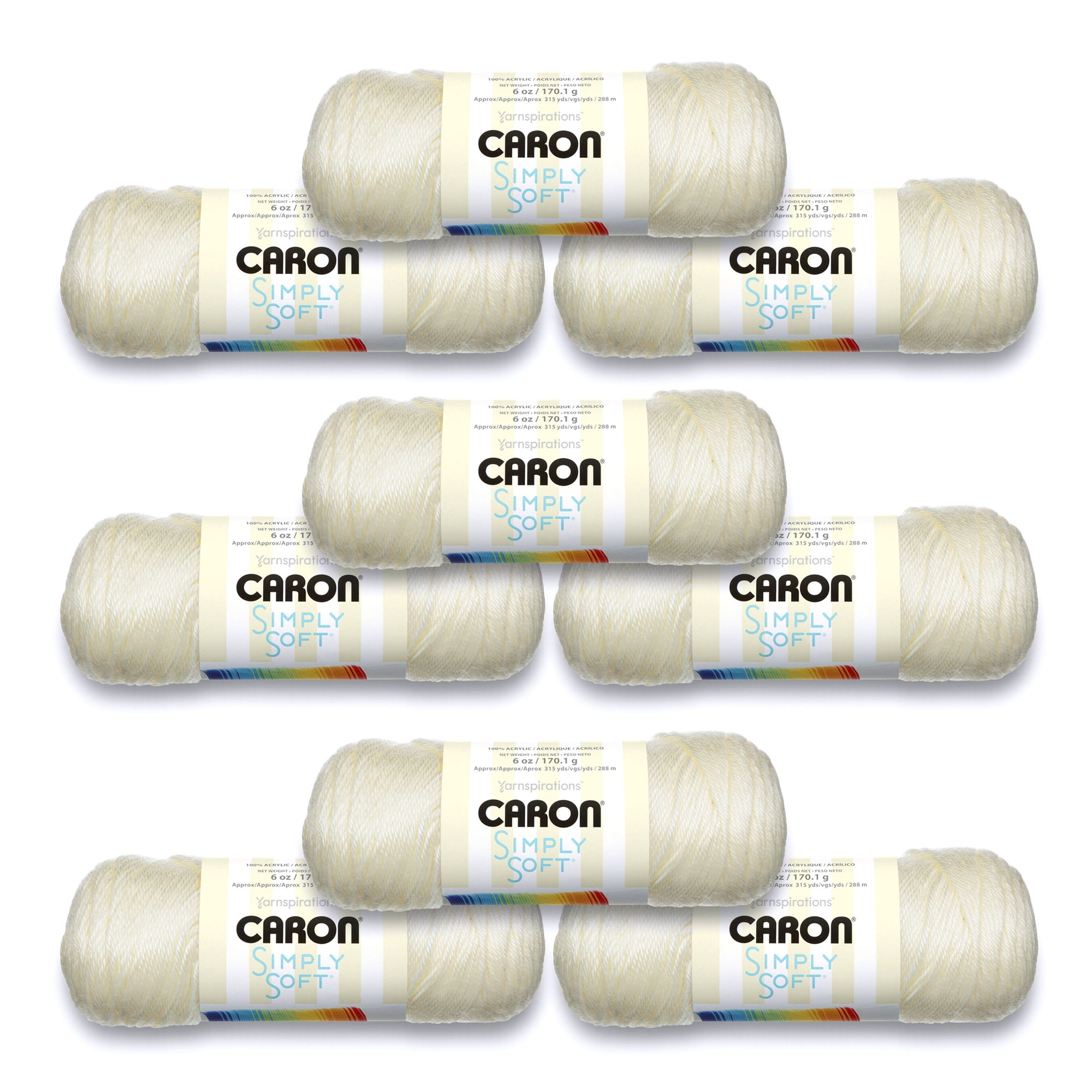 Caron® Simply Soft® #4 Medium Acrylic Yarn, Cool Green 6oz/170g, 315 Yards (9  Pack) 