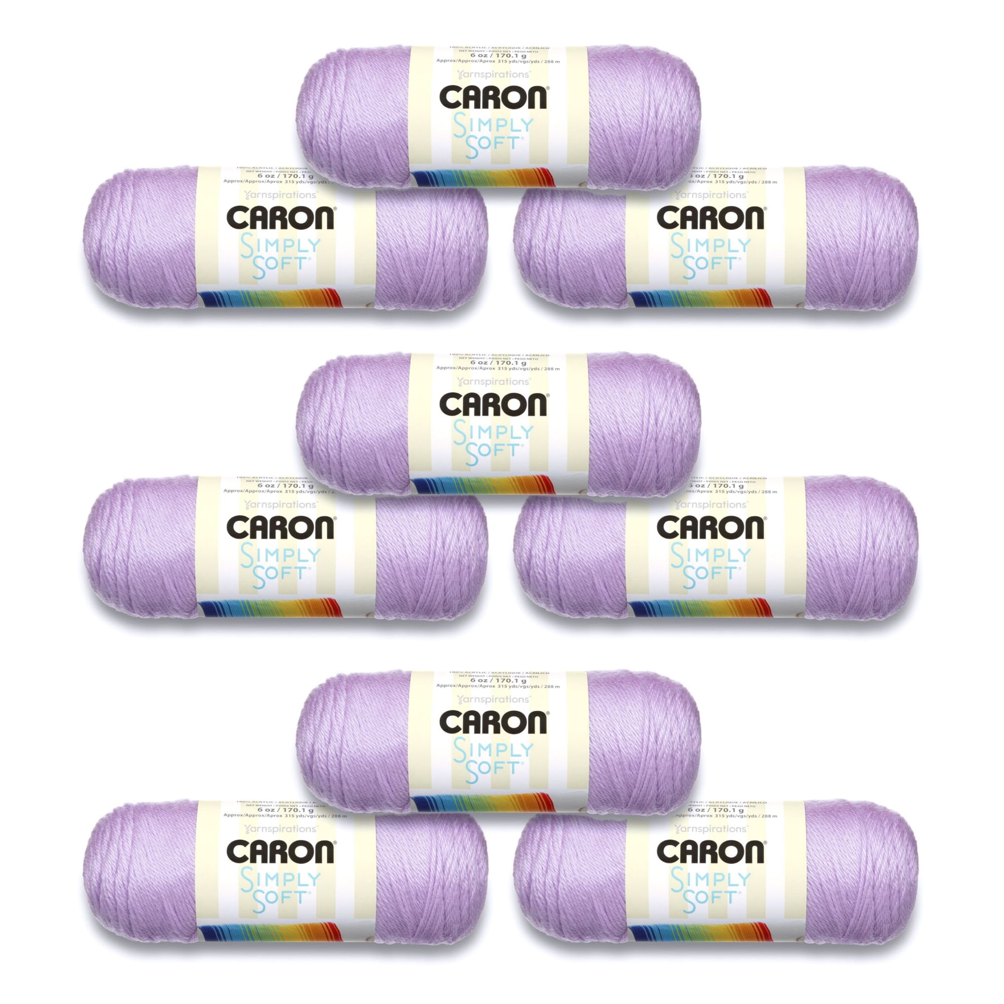 Caron Simply Soft Yarn 6 oz Acrylic 4 Ply 315 yd Orchid Purple