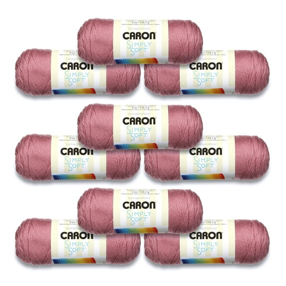 Caron® Simply Soft® #4 Medium Acrylic Yarn, Plum Wine 6oz/170g, 315 Yards (9 Pack)