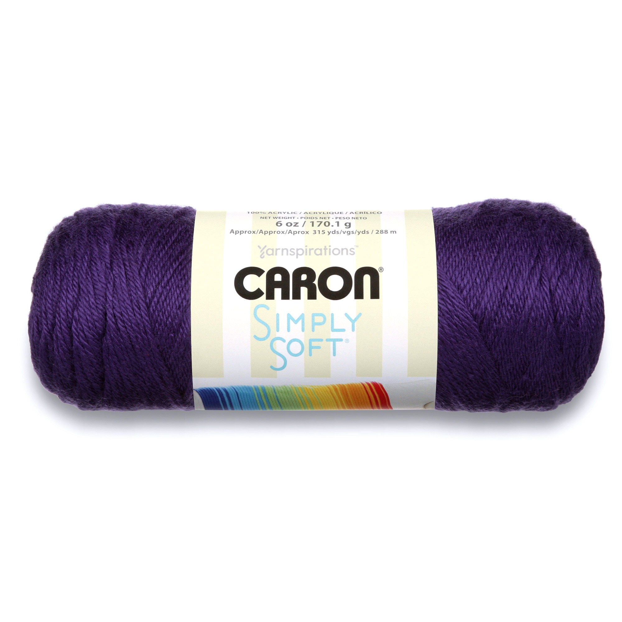 Caron Simply Soft Medium Weight Purple Acrylic Yarn