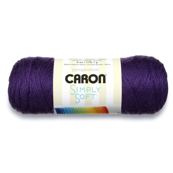 Caron® Simply Soft™ #4 Worsted (Medium) Acrylic Yarn, Purple 6oz/170.1g 315 Yards
