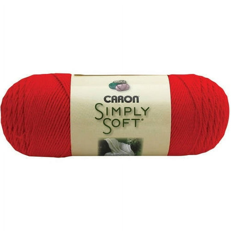 3x50g Beginners Red Yarn, 260 Yards Red Yarn for Crocheting Knitting, Easy-to-See Stitches, Worsted Medium #4, Chunky Thick Cotton Nylon Blend Yarn
