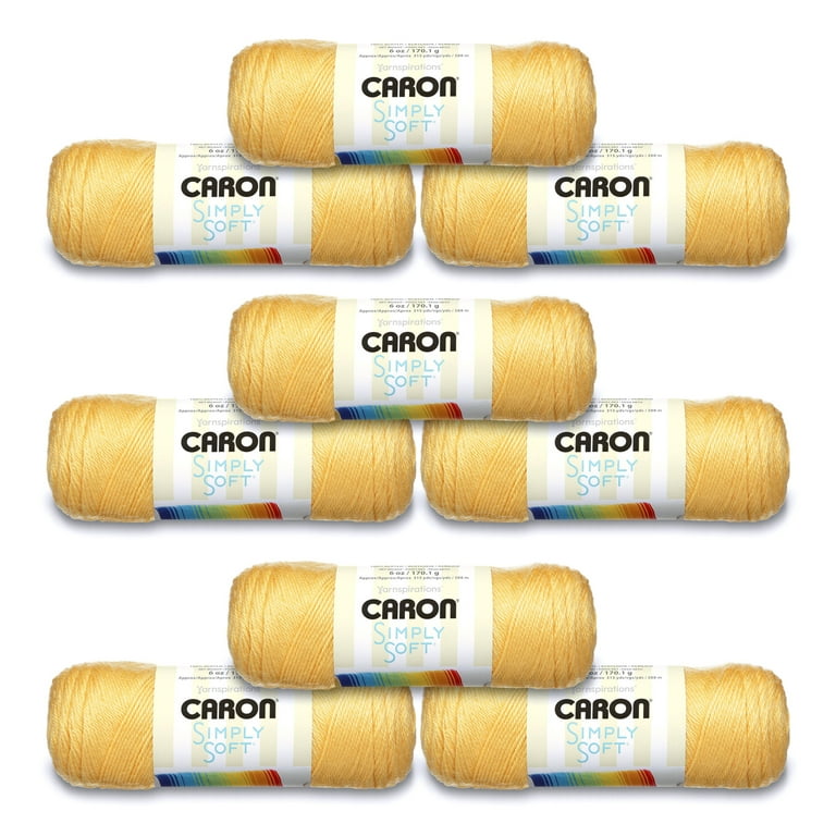 GetUSCart- Spinrite Caron Simply Soft Yarn 6 Oz Med (4) Weight (3-Pack)  Baby Sunshine