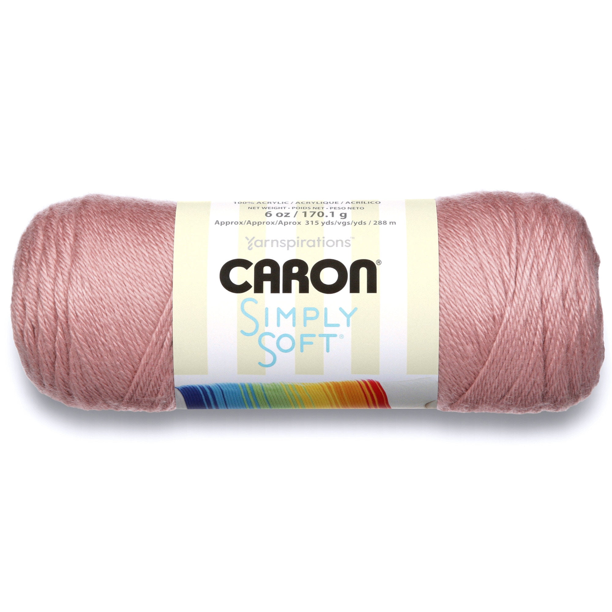Lot of 2 Skeins CARON Simply Soft Yarn White 9701 Acrylic Worsted
