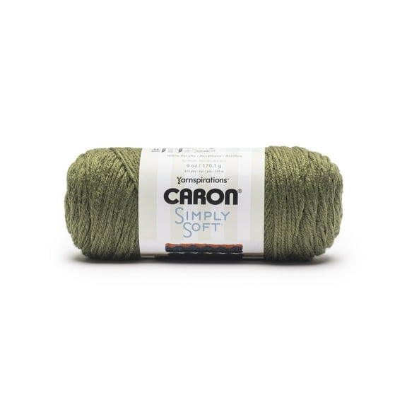 Caron® Simply Soft™ #4 Worsted (Medium) Acrylic Yarn, Army Green 6oz/170.1g 315 Yards