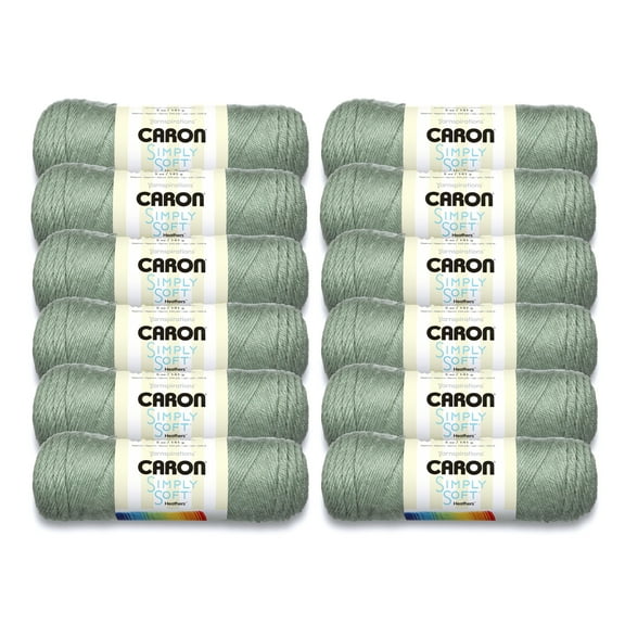 Caron® Simply Soft® Heathers™ #4 Medium Acrylic Yarn, Woodland Heather 5oz/141.7g, 250 Yards (12 Pack)