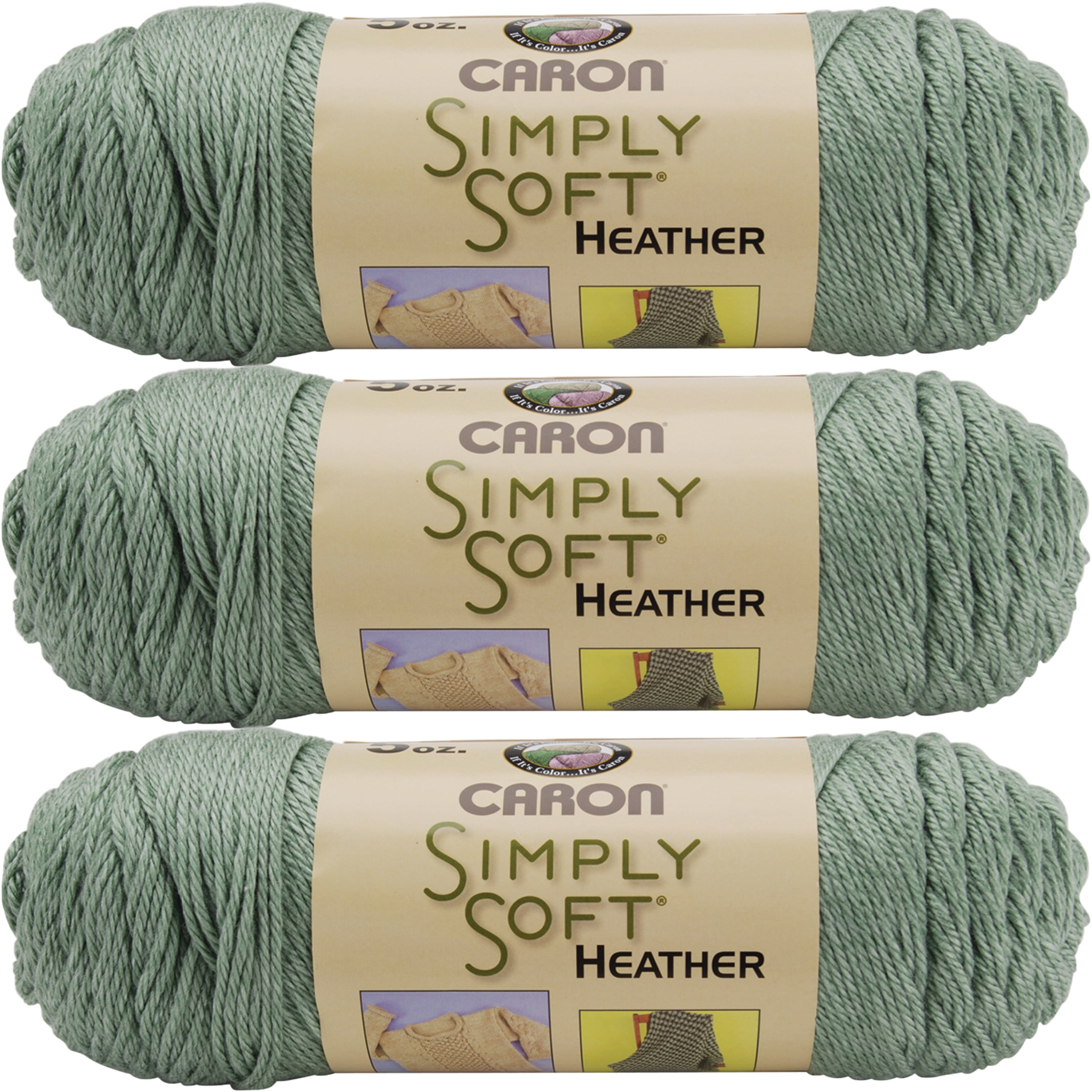 SPINRITE Caron Simply Soft Heathers Yarn-Woodland, Mutlipack Of 3