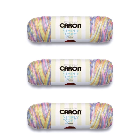 Caron Simply Soft Paints Yarn-Baby Brights, Multipack Of 3