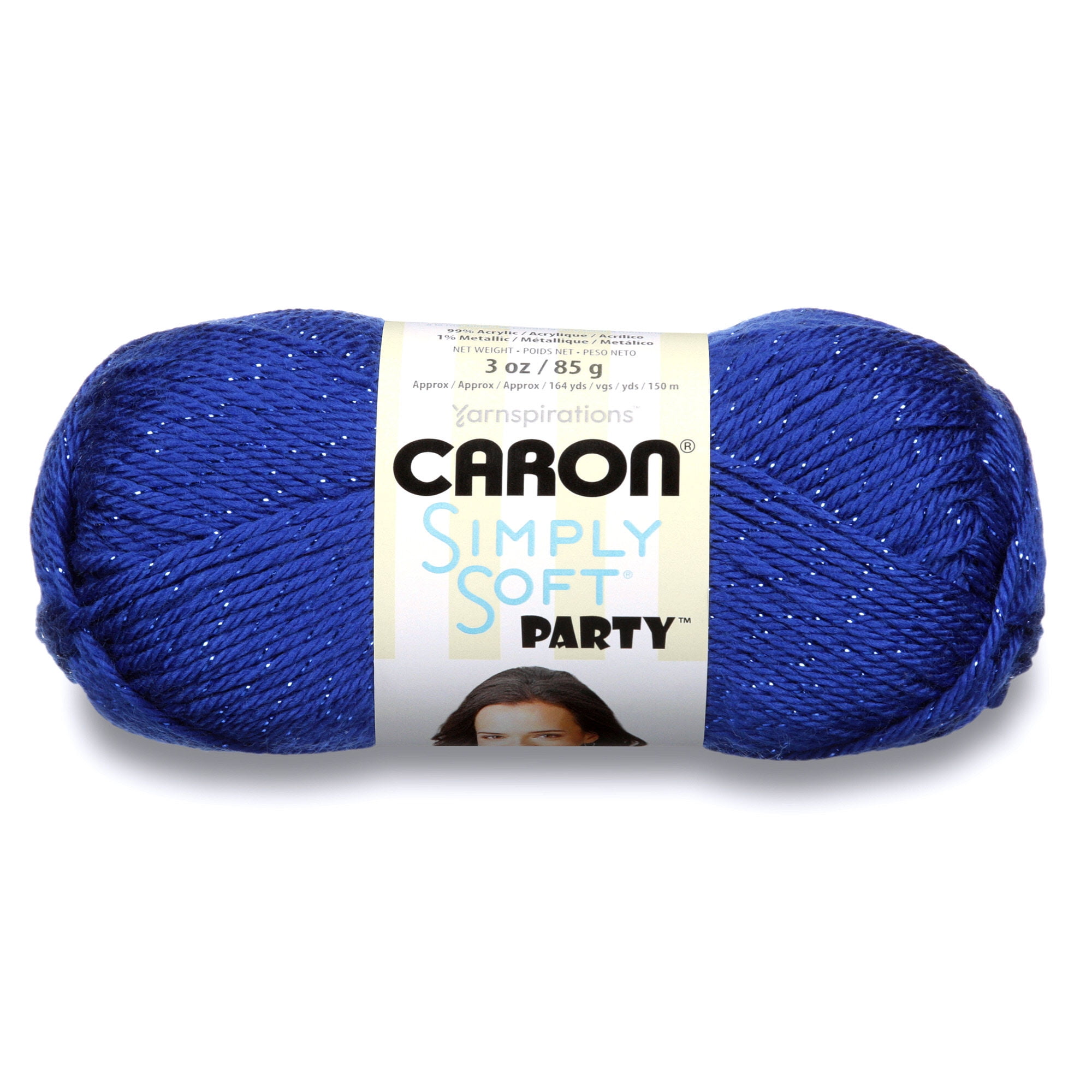 Royal Sparkle Teal Medium Weight Acrylic Yarn