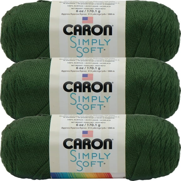 Caron Simply Soft Solids Yarn-Dark Sage, Multipack Of 3