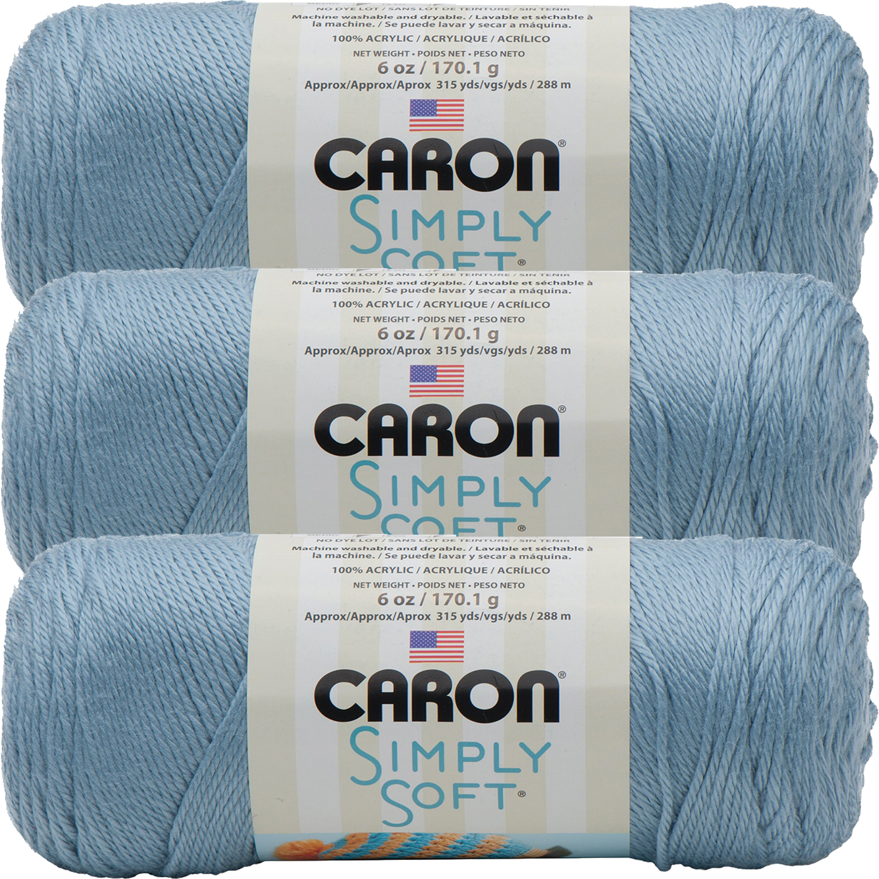 Caron Simply Soft Yarn, Light Country Blue 